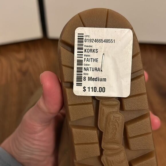 KORKS Women's Faithe Natural Size 8 New with Tags - Picture 6 of 6